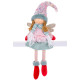 MagicHome Christmas Ziemassvētku rotājumi, Eņģelis ar sarkanām kurpēm un garām kājām, audums, rozā-zaļš, 16x10x71 cm MagicHome Christmas Ziemassvētku rotājumi, Eņģelis ar sarkanām kurpēm un garām kājām, audums, rozā-zaļš, 16x10x71 cm