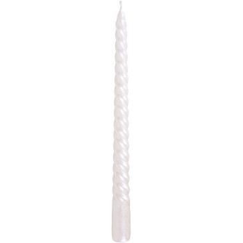 MagicHome Christmas candle, 25 cm, pack. 2 pcs, white, spiral, twisted