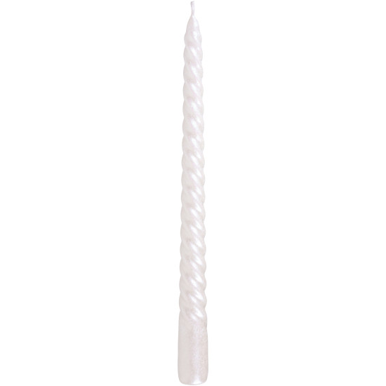 MagicHome Christmas candle, 25 cm, pack. 2 pcs, white, spiral, twisted