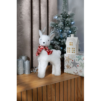 Рождественская свеча MаgiсHome, 5,5x12 см, серебро, с блестками.