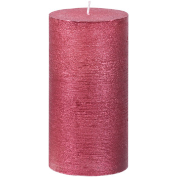 Рождественская свеча MаgiсHome, 6,9x13 см, красный металлик.