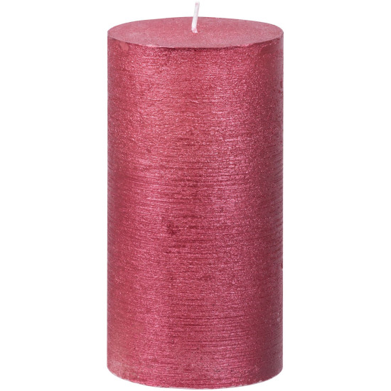 Рождественская свеча MаgiсHome, 6,9x13 см, красный металлик.