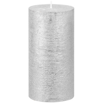 Рождественская свеча MаgiсHome, 6,9x13 см, серебристый металлик.