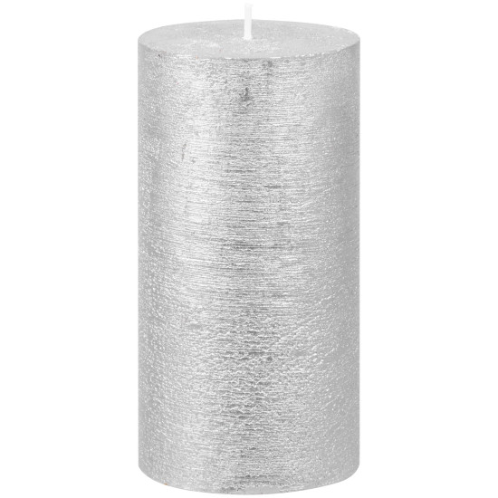 Рождественская свеча MаgiсHome, 6,9x13 см, серебристый металлик.