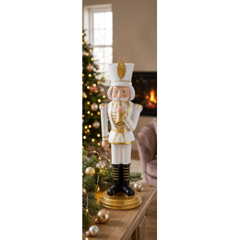 MagicHome Christmas rotājums, Riekstkodis ar trompeti, zelts, polirezīns, 20x20x30 cm MagicHome Christmas rotājums, Riekstkodis ar trompeti, zelts, polirezīns, 20x20x30 cm