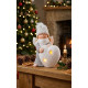 MagicHome Christmas figurine, Angel with heart, LED, terracotta, 12x10x15 cm