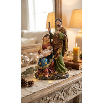 MagicHome Christmas rotājums, Svētā ģimene, polirezīns, 25 cm MagicHome Christmas rotājums, Svētā ģimene, polirezīns, 25 cm