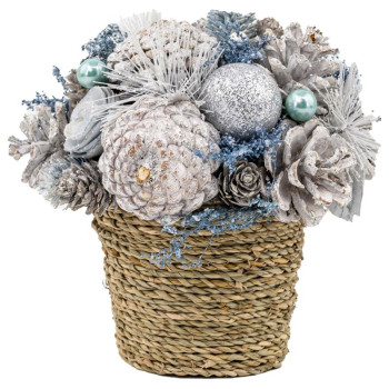 Икебана MаgiсHome сhristmаs, натуральная, кремовая, 19x19 см