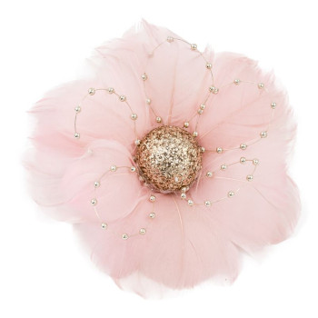 MagicHome Christmas zieds, pūkains, rozā, 12x12x6 cm