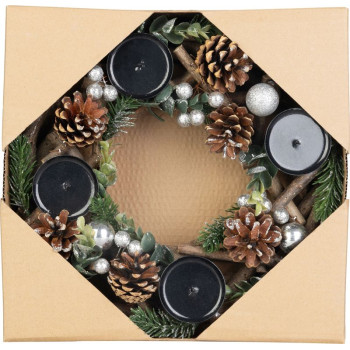 Рождественский венок MagicHome, Адвент, натуральный, 30 см Рождественский венок MagicHome, Адвент, натуральный, 30 см