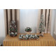 MagicHome Christmas eglīte, koka, ar sudraba bumbiņām, 20x3x47 cm MagicHome Christmas eglīte, koka, ar sudraba bumbiņām, 20x3x47 cm