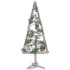 MagicHome Christmas eglīte, koka, ar sudraba bumbiņām, 20x3x47 cm