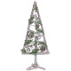 MagicHome Christmas eglīte, koka, ar sudraba bumbiņām, 20x3x47 cm MagicHome Christmas eglīte, koka, ar sudraba bumbiņām, 20x3x47 cm