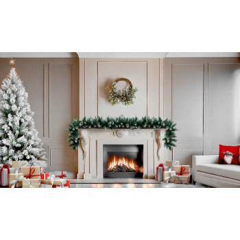 Рождественский венок MаgiсHome, плетеный, с натуральными ветками, 48x41x11 см