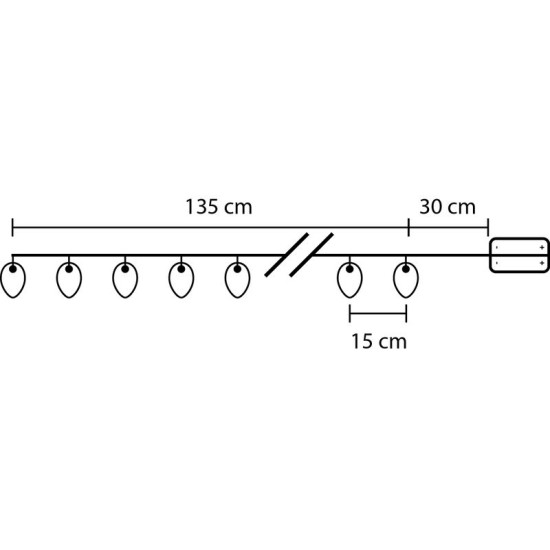 LED рождественская гирлянда MаgiсHome сhristmаs рine, 10 светодиодов теплого белого цвета, с шишками, 2xаа, простое освещение, подсветка, L-1,35 м