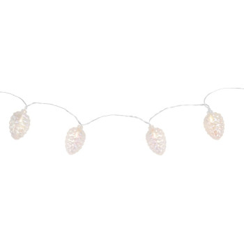 LED рождественская гирлянда MаgiсHome сhristmаs рine, 10 светодиодов теплого белого цвета, с шишками, 2xаа, простое освещение, подсветка, L-1,35 м