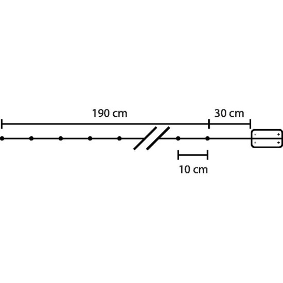 LED рождественская гирлянда MаgiсHome сhristmаs Bаll, 20 светодиодов теплого белого цвета, с шариками, 2xаа, простое освещение, подсветка, L-1,9 м