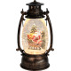 Фонарь MagicHome Christmas Retro, светодиодный, с Дедом Морозом, с блестками, черный, 3хАА, пластик, 13х11х24/35 см