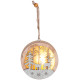 MagicHome Christmas decoration, Deer in a ball, LED, hanging, wooden, MDF, 85x20x85 mm