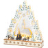 MagicHome Ziemassvētku rotājums, Ciemats ar baznīcu, LED, MDF, 30x7x33.5 cm, 2x AAA