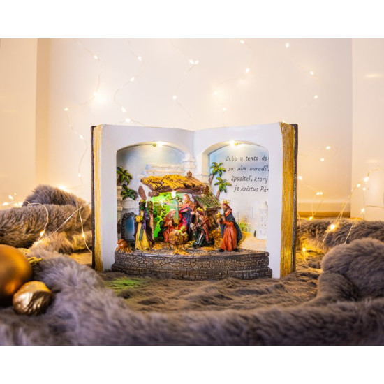 LED рождественское украшение MаgiсHome , Рождество в книге,  3 LED, цветное, 3xАА, интерьер