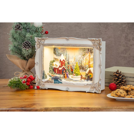 MagicHome Ziemassvētku rotājums, Ziemassvētku bilde, LED, 3D, 3xAA, interjers, 28,5x8,2x21,2 cm MagicHome Ziemassvētku rotājums, Ziemassvētku bilde, LED, 3D, 3xAA, interjers, 28,5x8,2x21,2 cm