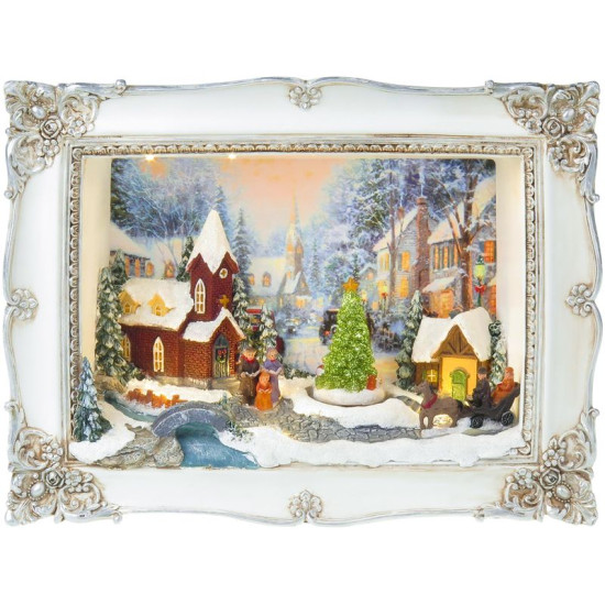 MagicHome Ziemassvētku rotājums, Ziemassvētku bilde, LED, 3D, 3xAA, interjers, 28,5x8,2x21,2 cm MagicHome Ziemassvētku rotājums, Ziemassvētku bilde, LED, 3D, 3xAA, interjers, 28,5x8,2x21,2 cm