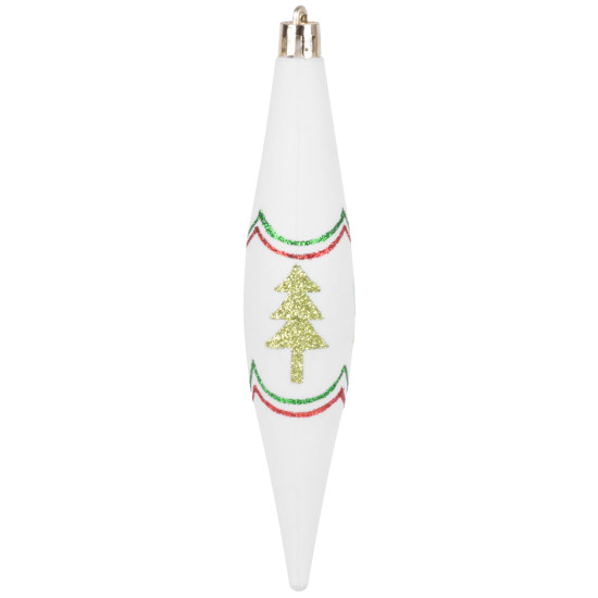 MagicHome Ziemassvētku rotājums, 4 gab, sarkans-zaļš, ar rotājumu, eglītei, 3x15 cm