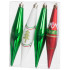 MagicHome Christmas ornament, pack. 4 pcs, red-green, with decoration, for the Christmas tree, 3x15 cm