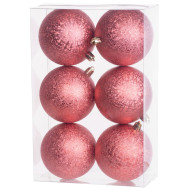 Ziemassvētku rotājumi MagicHome, 6gab., sarkanas, eglītei, 8 cm