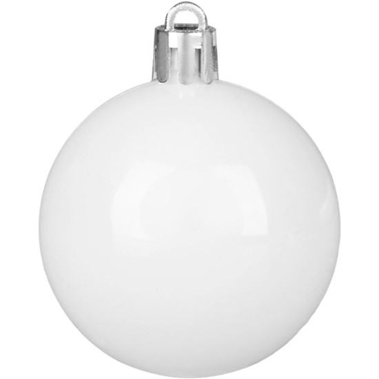 Новогодние шары MagicHome, набор, 50 шт, 4-5 см, белые, звезда, гирлянда, конус, на елку