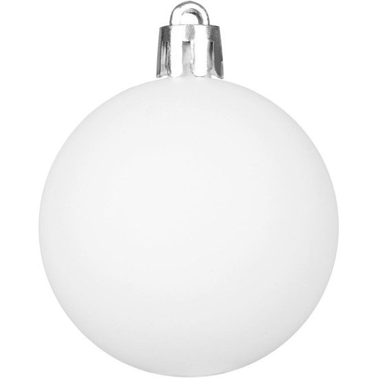 Новогодние шары MagicHome, набор, 50 шт, 4-5 см, белые, звезда, гирлянда, конус, на елку