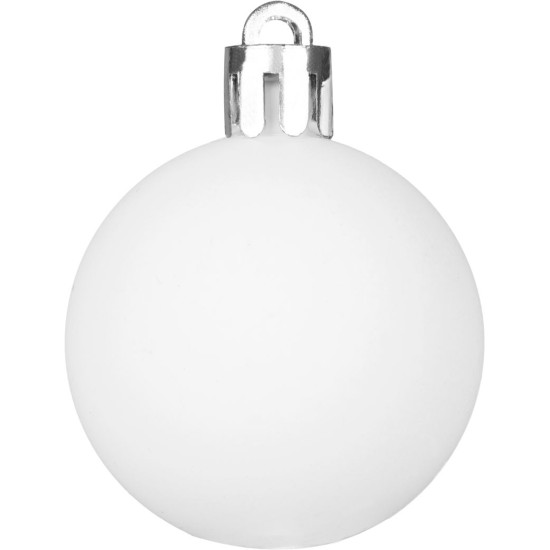 Новогодние шары MagicHome, набор, 50 шт, 4-5 см, белые, звезда, гирлянда, конус, на елку