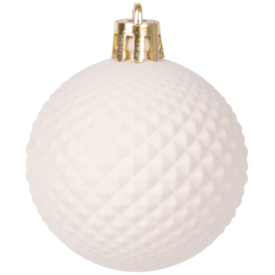 Рождественские шары MаgiсHome, 8 шт., бело-серебристо-бронзовые, для елки, 5 см, в коробке 36 туб.