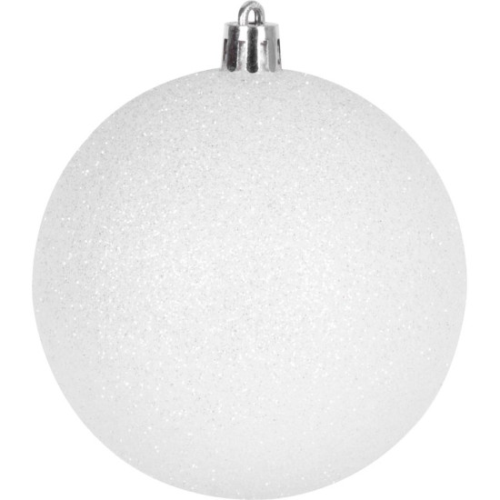 Рождественские шары MаgiсHome, 14 шт, красно-белые, с украшением, для елки, 8 см, в упаковке 24 тубы