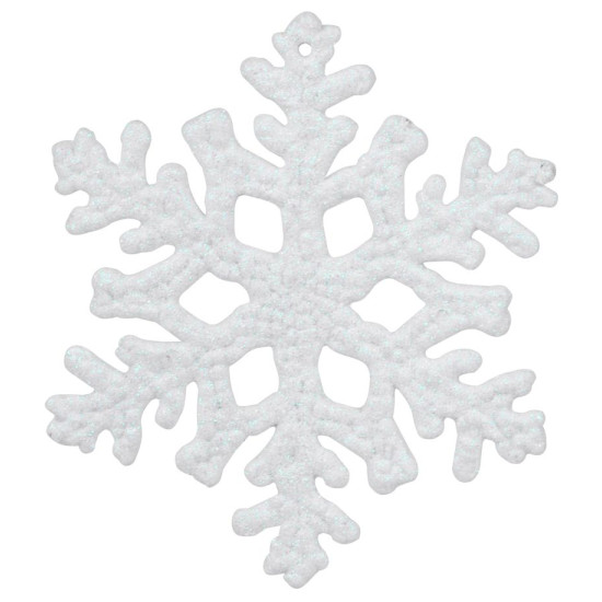 Новогоднее украшение MаgiсHome, снежинка, белая, на елку, 10 см, 12 шт.