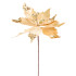 Flower MagicHome Christmas, Poinssetia, golden, stem, flower size: 31 cm