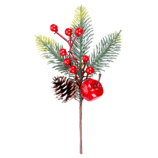Twig MagicHome Christmas, with apple and berries, 23 cm