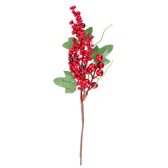 Twig MagicHome Christmas, with berries, red, 31 cm