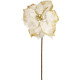 Flower MagicHome Christmas, Poinssetia, white, stem, flower size: 35 cm
