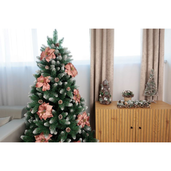 Flower MagicHome Christmas, Poinssetia, pink, stem, flower size: 35 cm