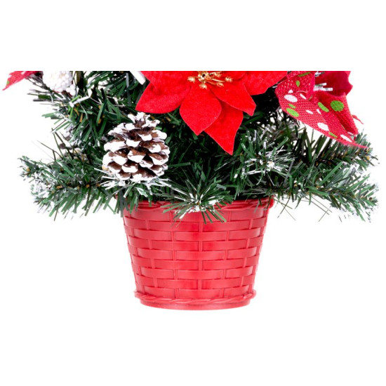 Рождественская елка MаgiсHome, украшенная, красная, 41 см