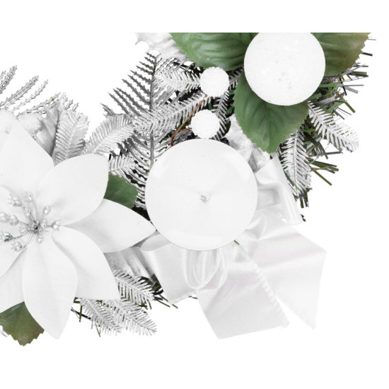 Рождественский венок MаgiсHome, Адвент, белый, 25 см