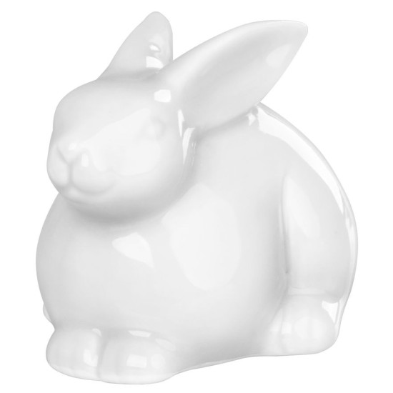Декоративная садовая фигурка MаgiсHome, Кролик, белый, фарфор, 10,4x7,3x7,1 см