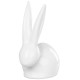 Decoration MagicHome, Rabbit with long ears, easter, white, porcelain, 10,1x6,5x13,1 cm