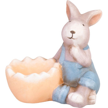 Декоративная садовая фигурка MаgiсHome, Кролик, синий, теракота, 12x7x10,5 см