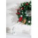 MagicHome Christmas lantern, white, with LED candle, warm white, 10x15/20 cm
