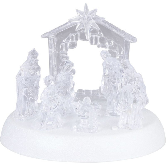 LED рождественское украшение MagicHome Вифлеем , 7x LED, 3xAAA, акрил, 19,5x14x17,5 см