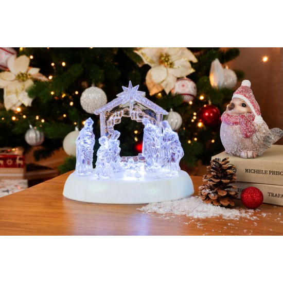 LED рождественское украшение MagicHome Вифлеем , 7x LED, 3xAAA, акрил, 19,5x14x17,5 см