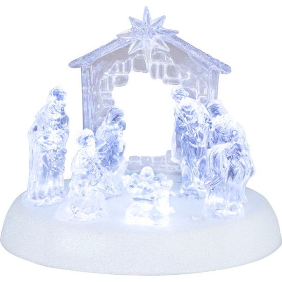 LED рождественское украшение MagicHome Вифлеем , 7x LED, 3xAAA, акрил, 19,5x14x17,5 см